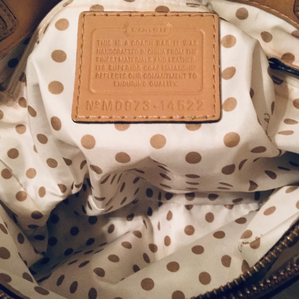 Coach Peyton Tan Carryall Shoulder Purse - Picture 5 of 8